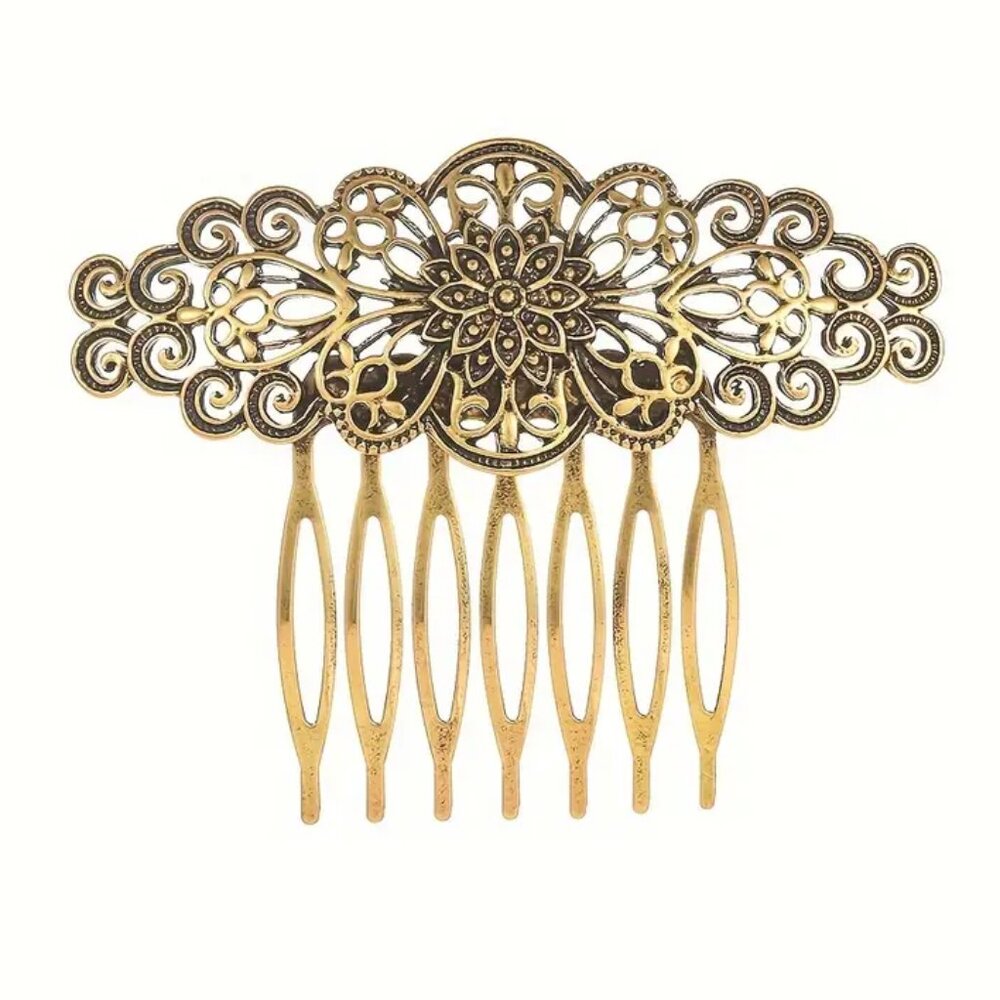 NEW Vintage Court Style Hollow Out Flower Decorative Hair Comb